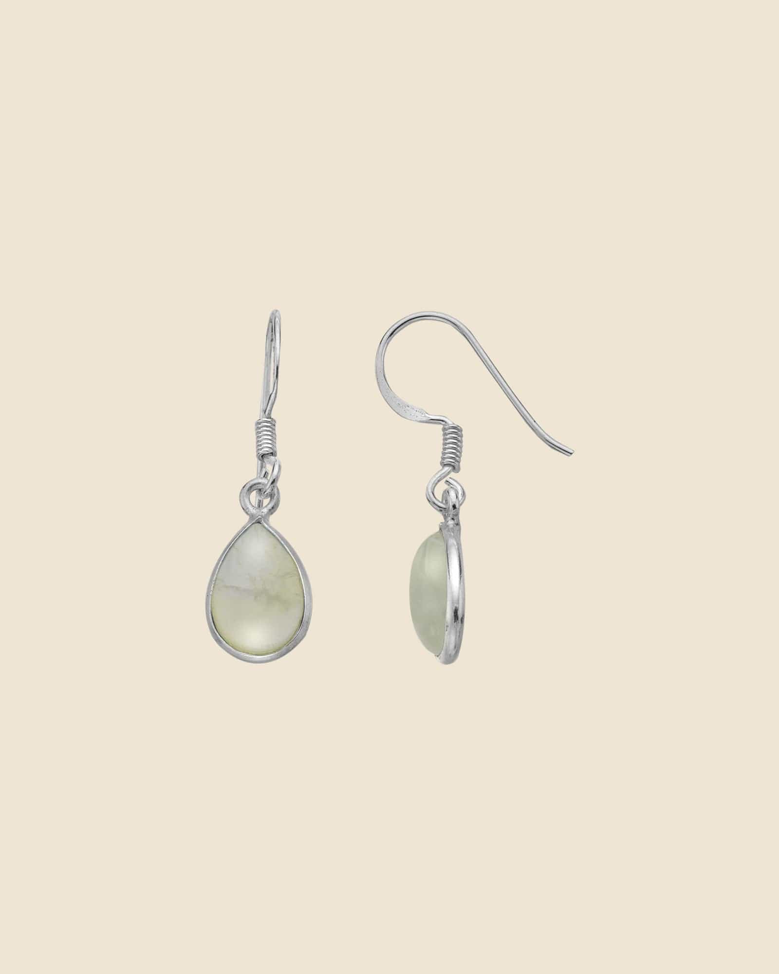 Sterling Silver and Gemstone Teardrop Earrings