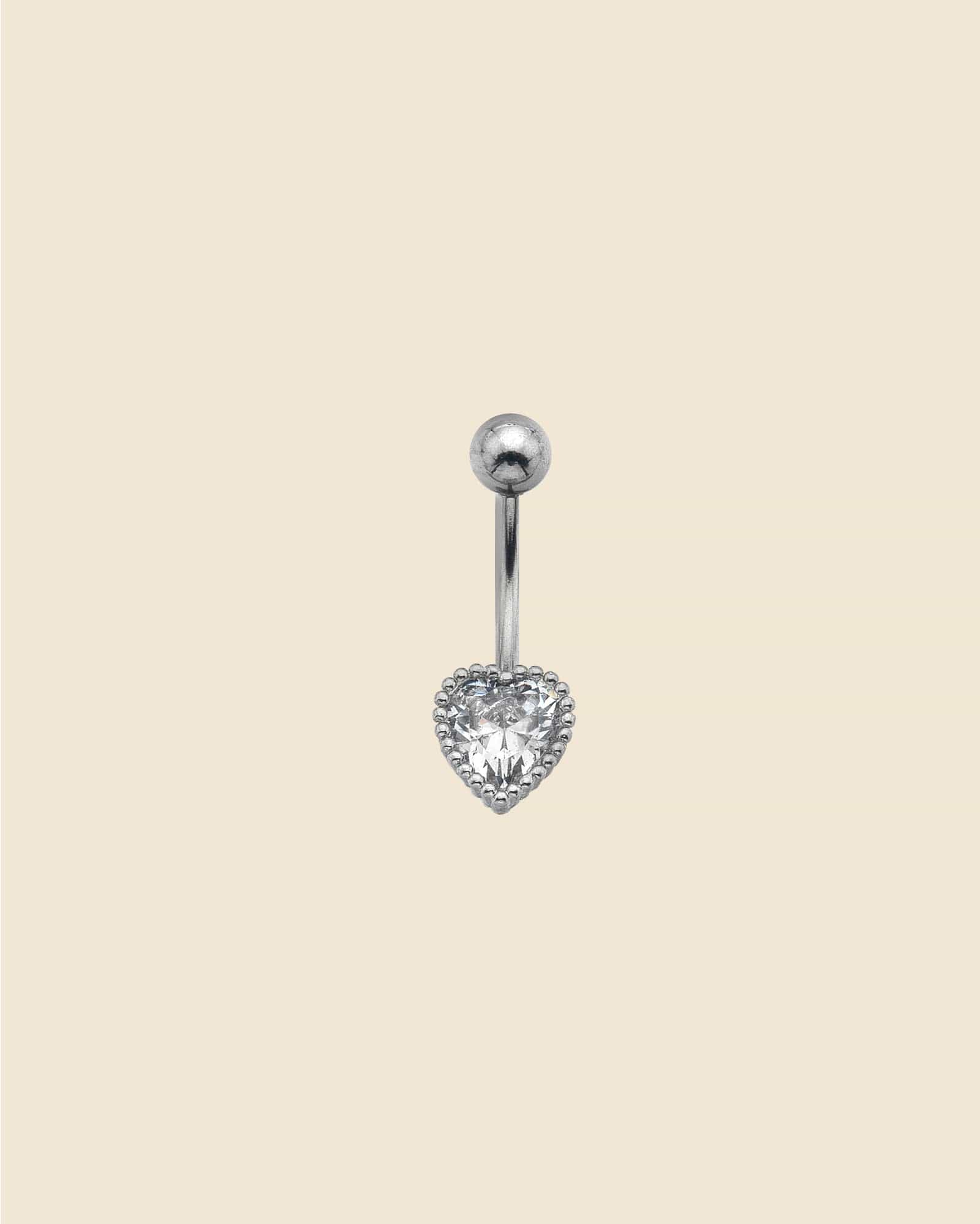 Surgical Steel Cupcake Set Heart Navel Bar