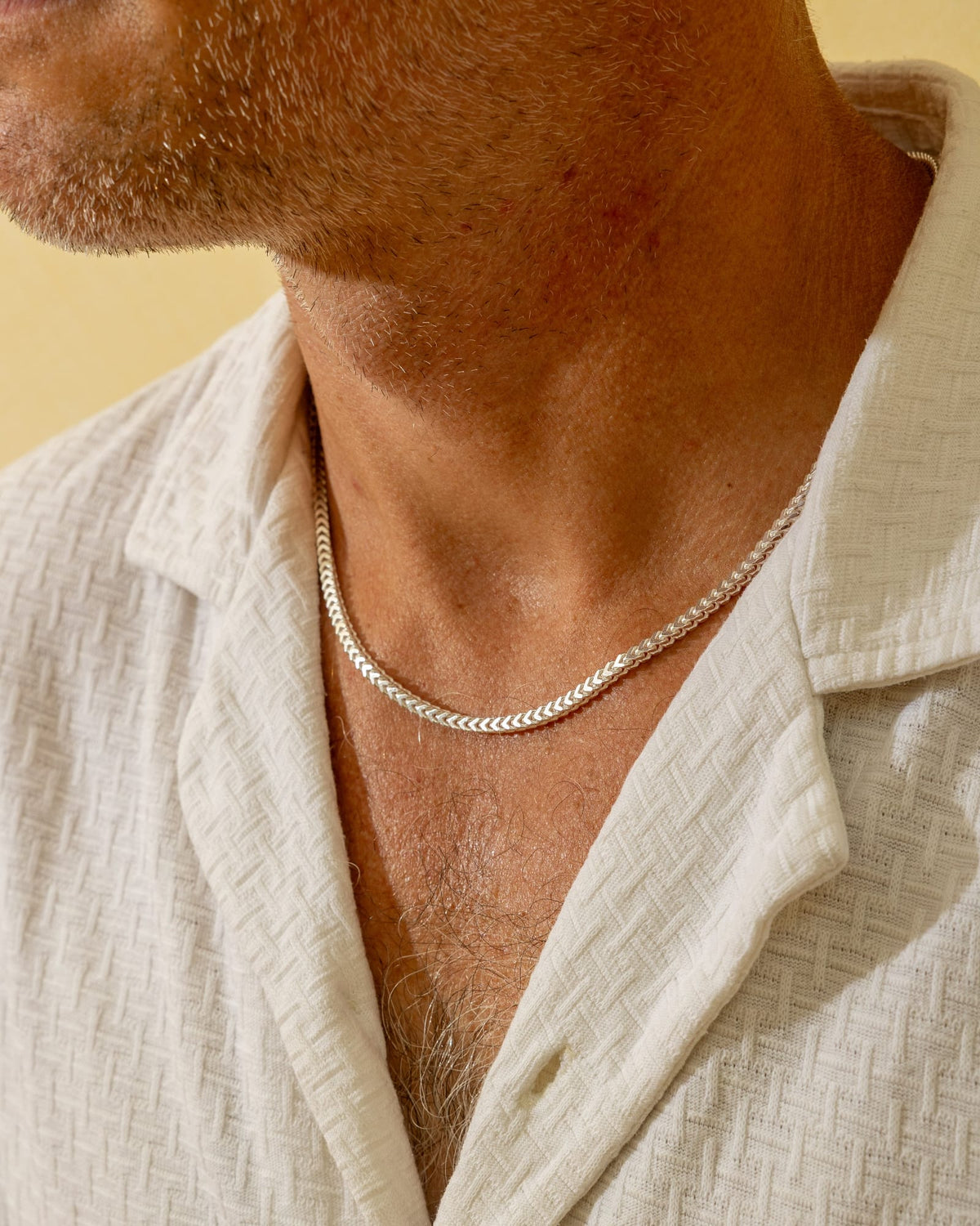 Sterling Silver Men's Herringbone Franco Chain