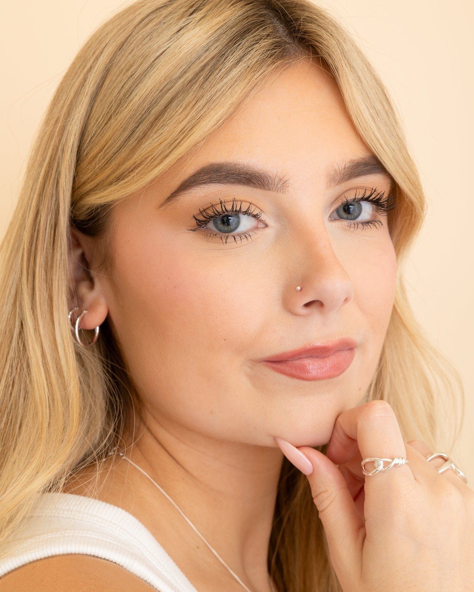 Sterling Silver Simple Bead Nose Stud