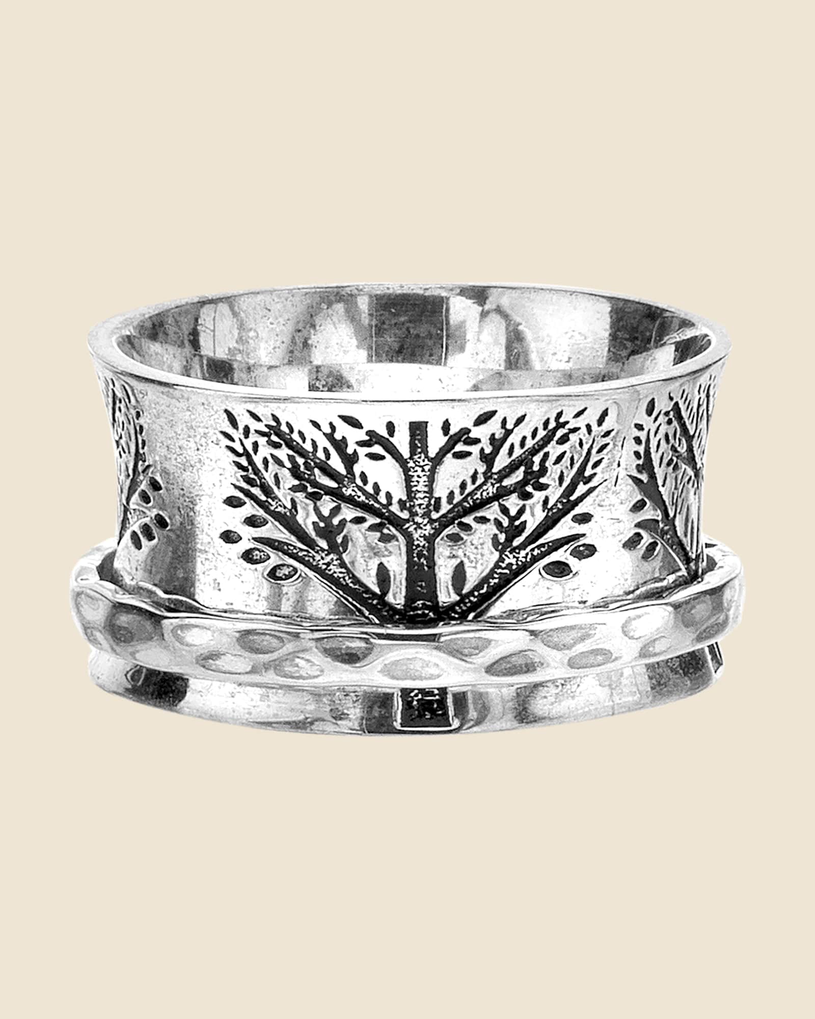 Sterling Silver Tree Spinning Ring