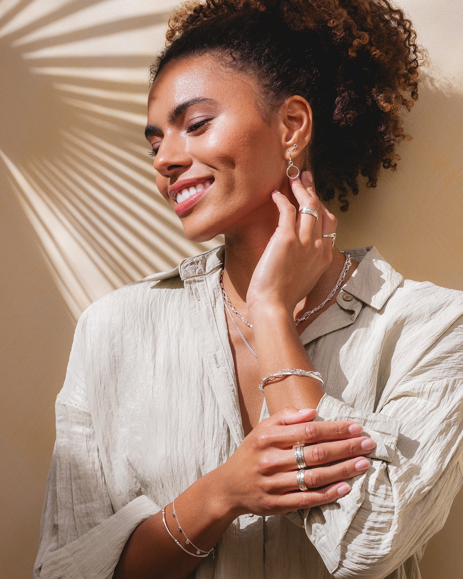 Sterling Silver Light Open Loop Earrings