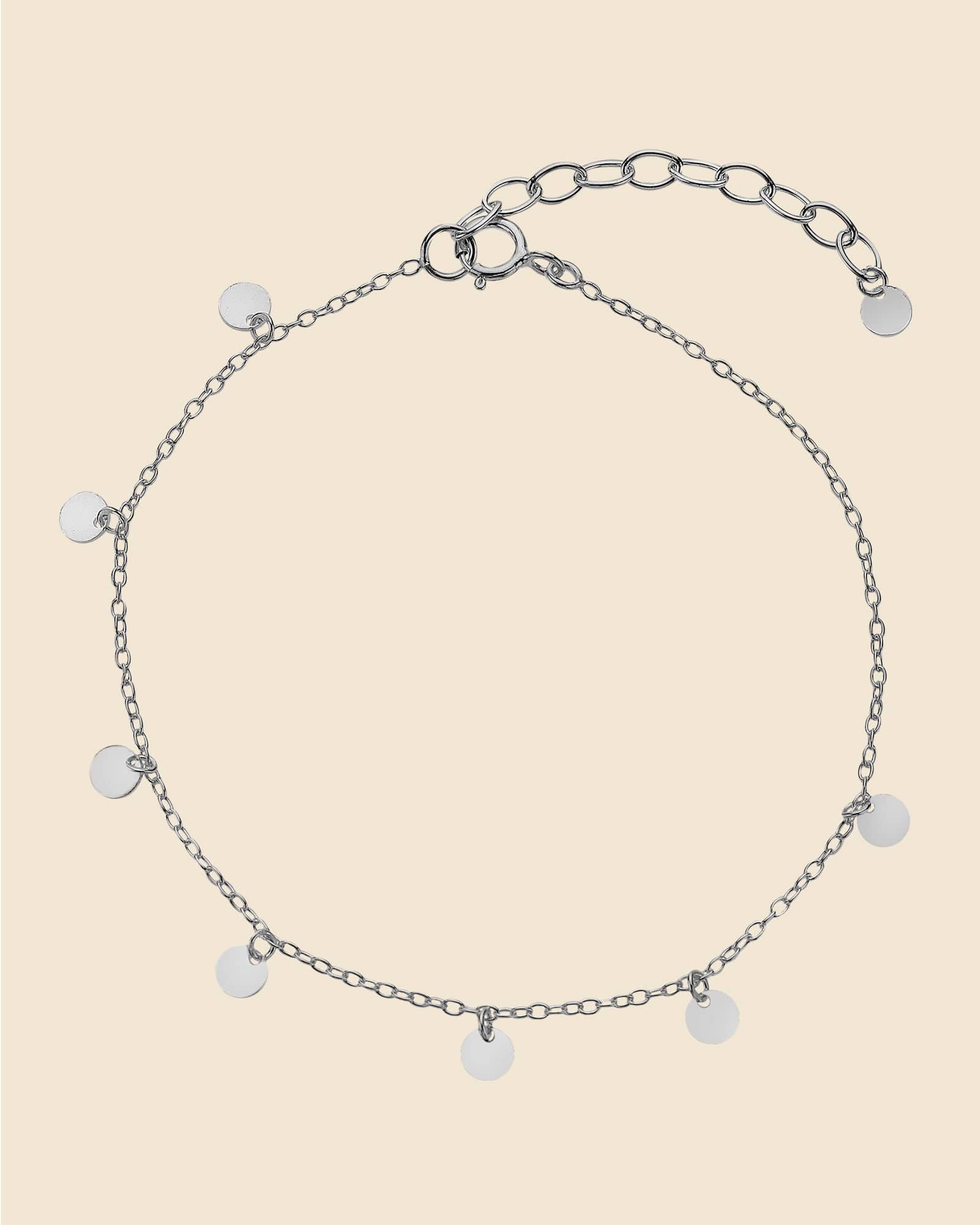 Sterling Silver Coin Charm Bracelet