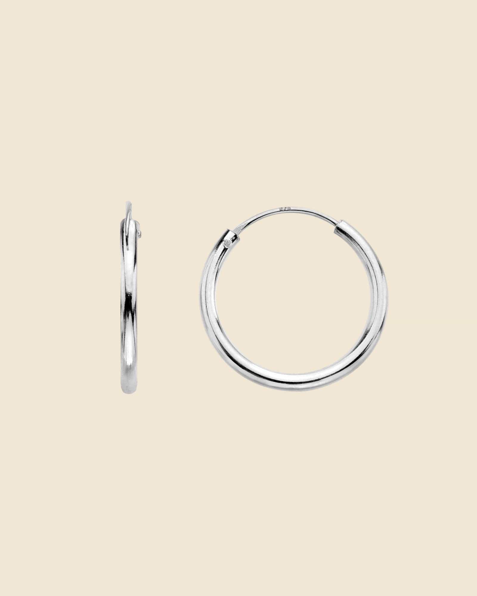 Sterling Silver 20mm Sleeper Style Hoops