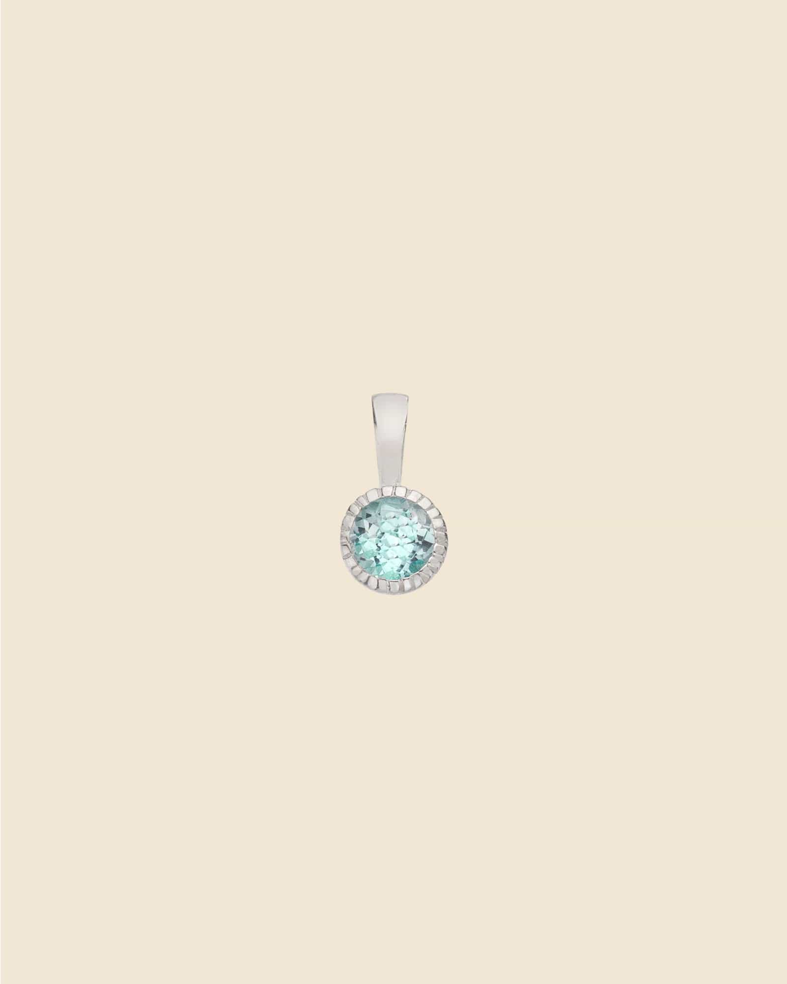 Sterling Silver and Blue Topaz Simple Pendant