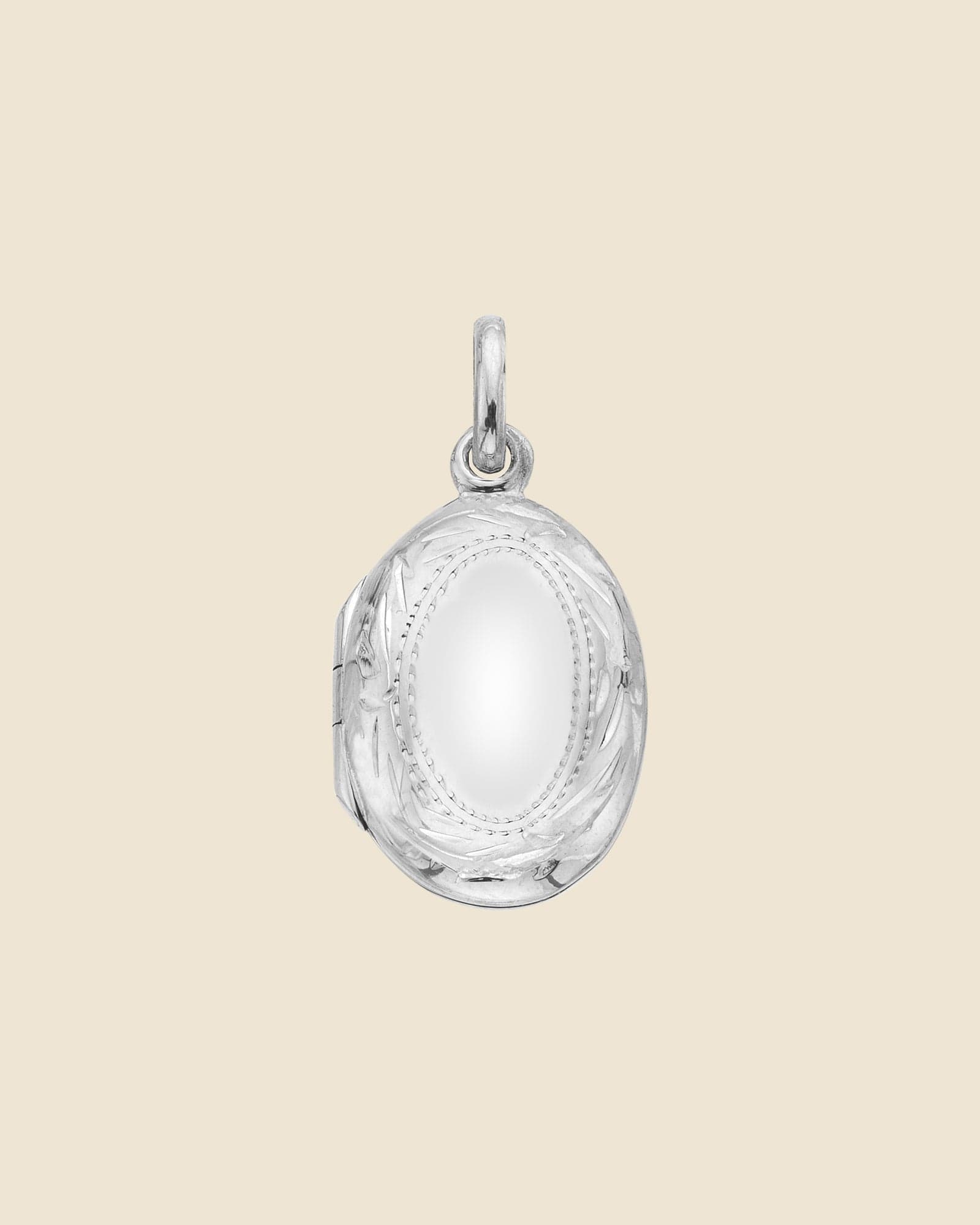 Sterling Silver Oval Locket Pendant