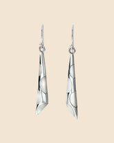 Sterling Silver and Mother of Pearl Retro Circle Earrings