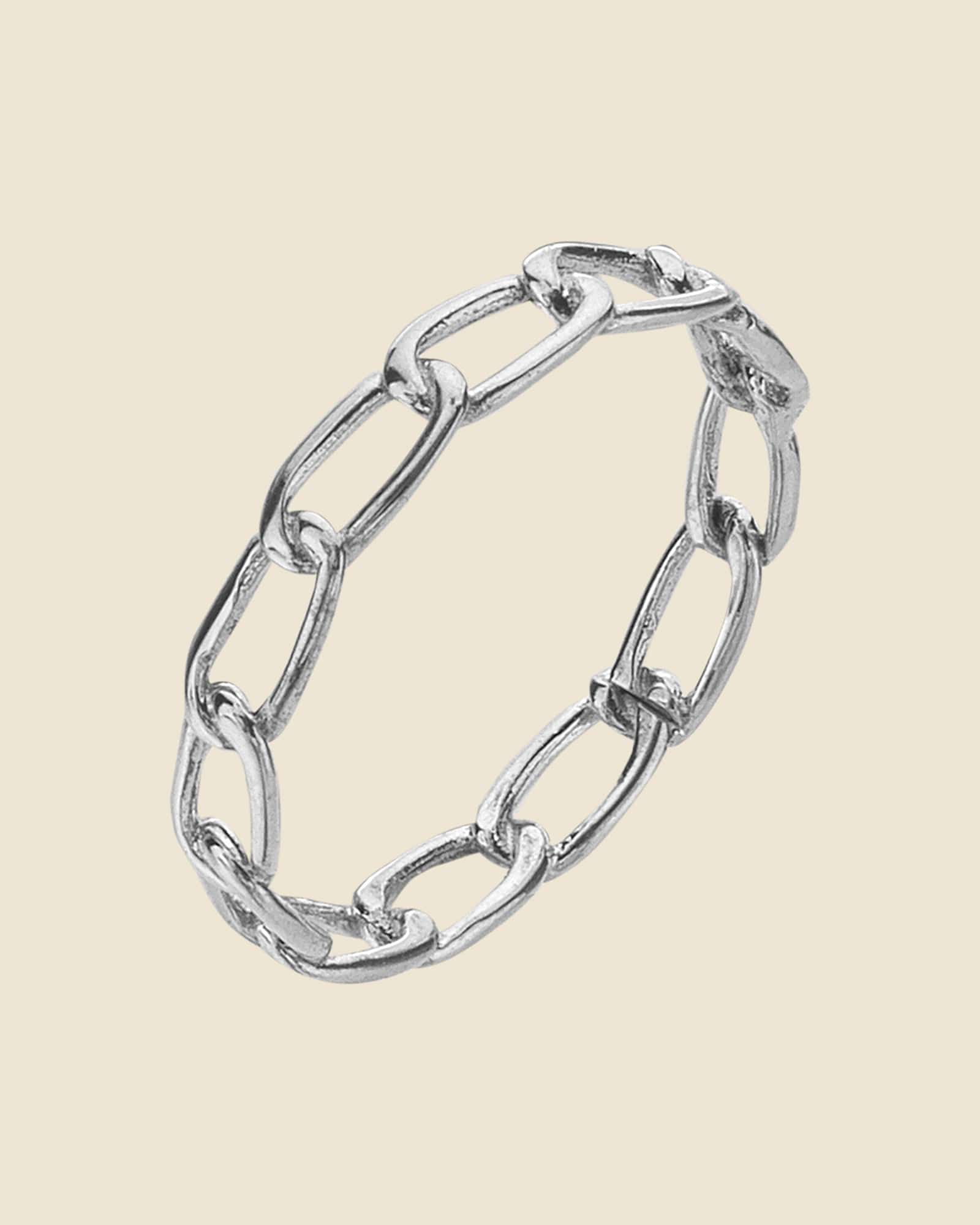 Sterling Silver Link Chain Ring