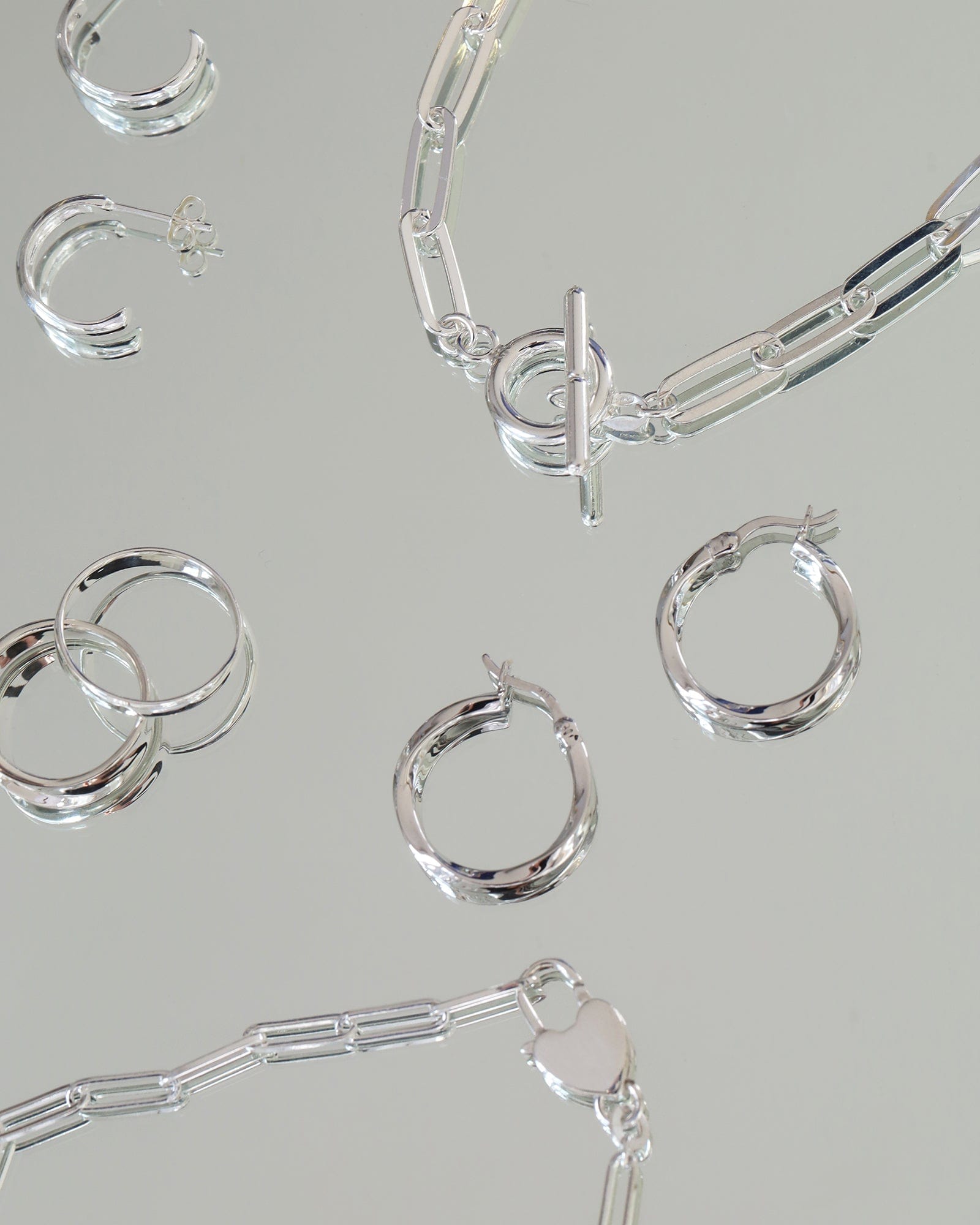 Sterling Silver 18mm Twist Hoops