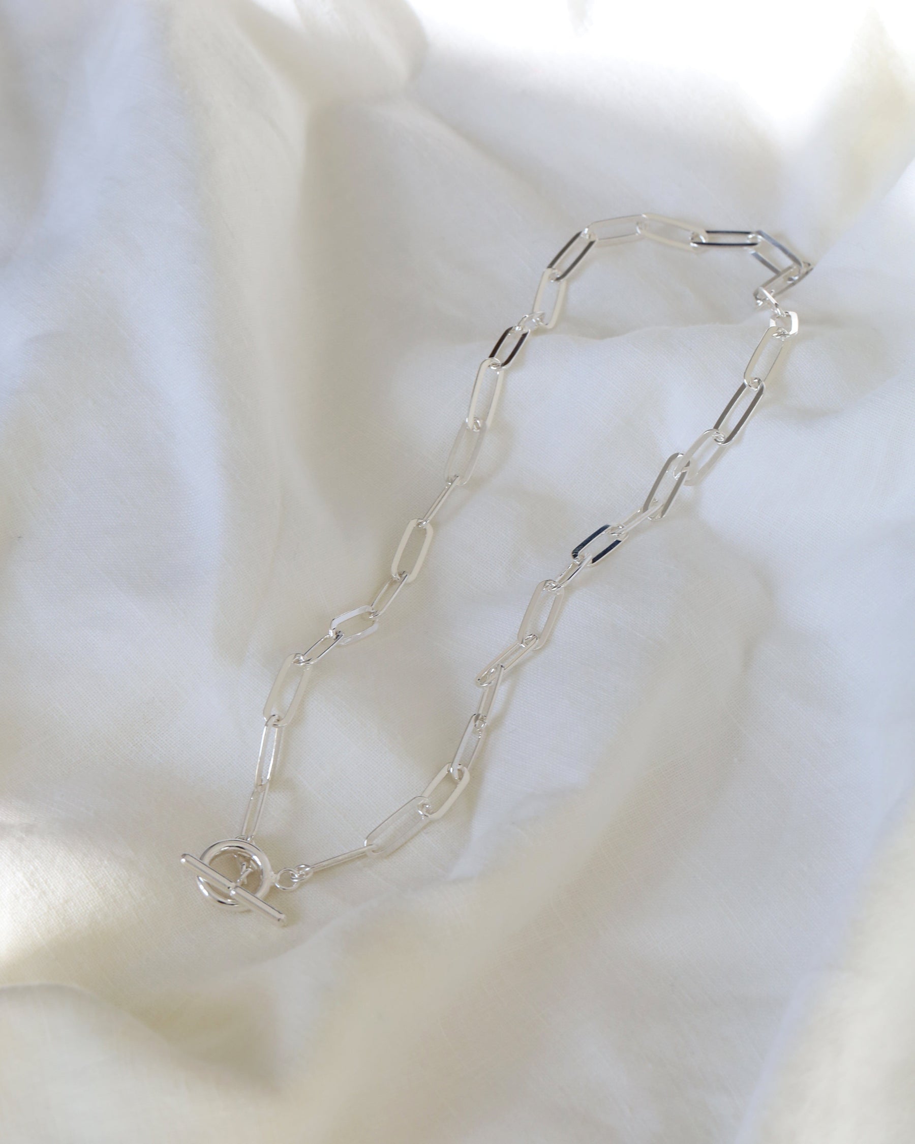 Sterling Silver Large Paperlink Necklace