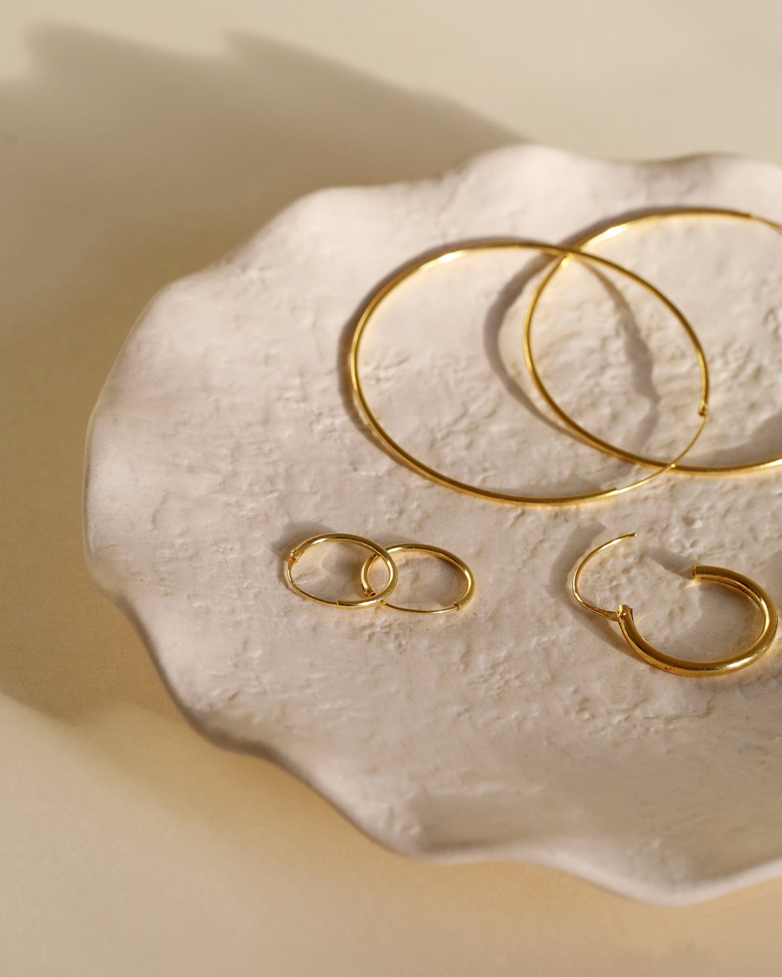 Gold Plated Simple Sleeper Hoops