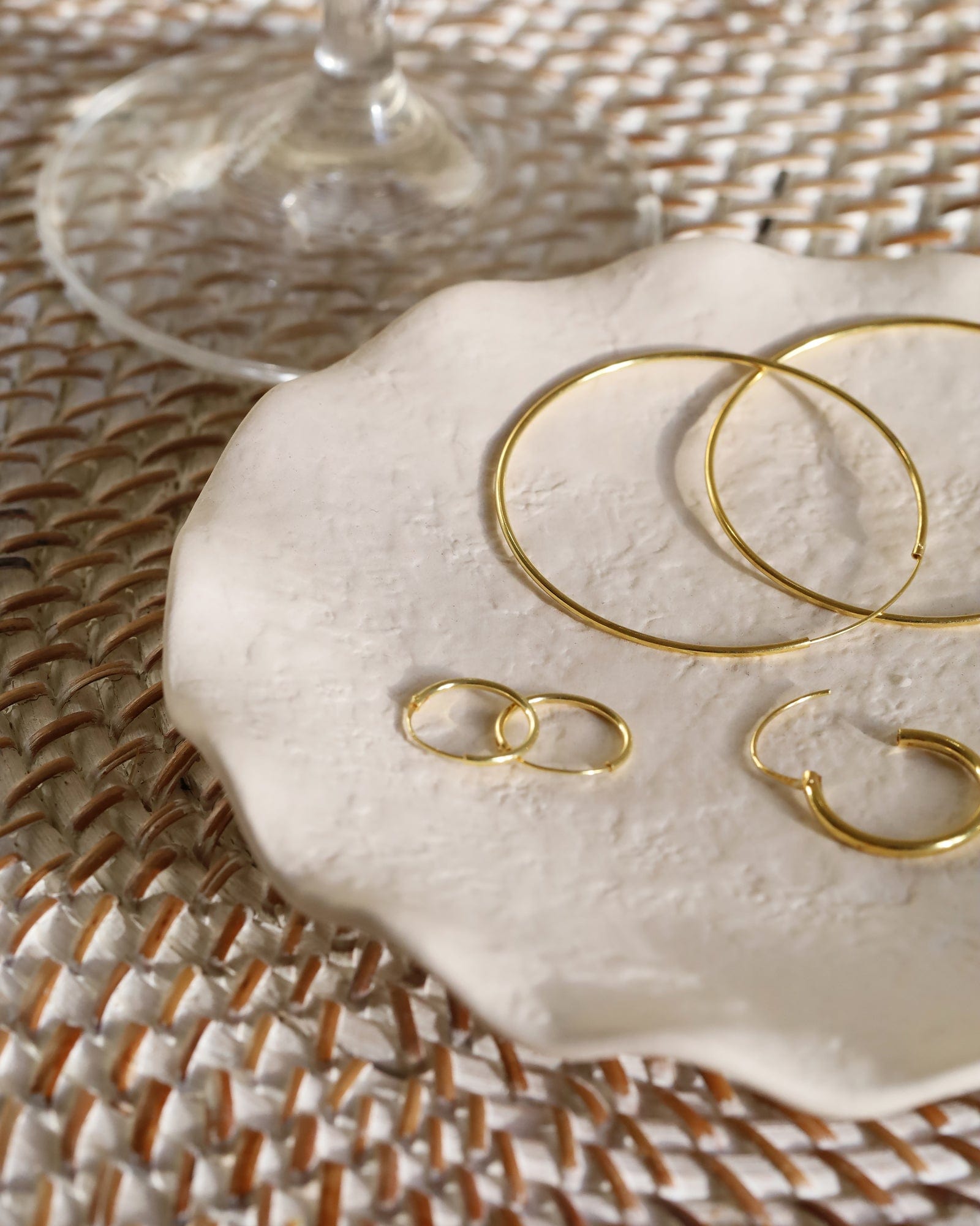 Gold Plated 50mm Fine Sleeper Hoops