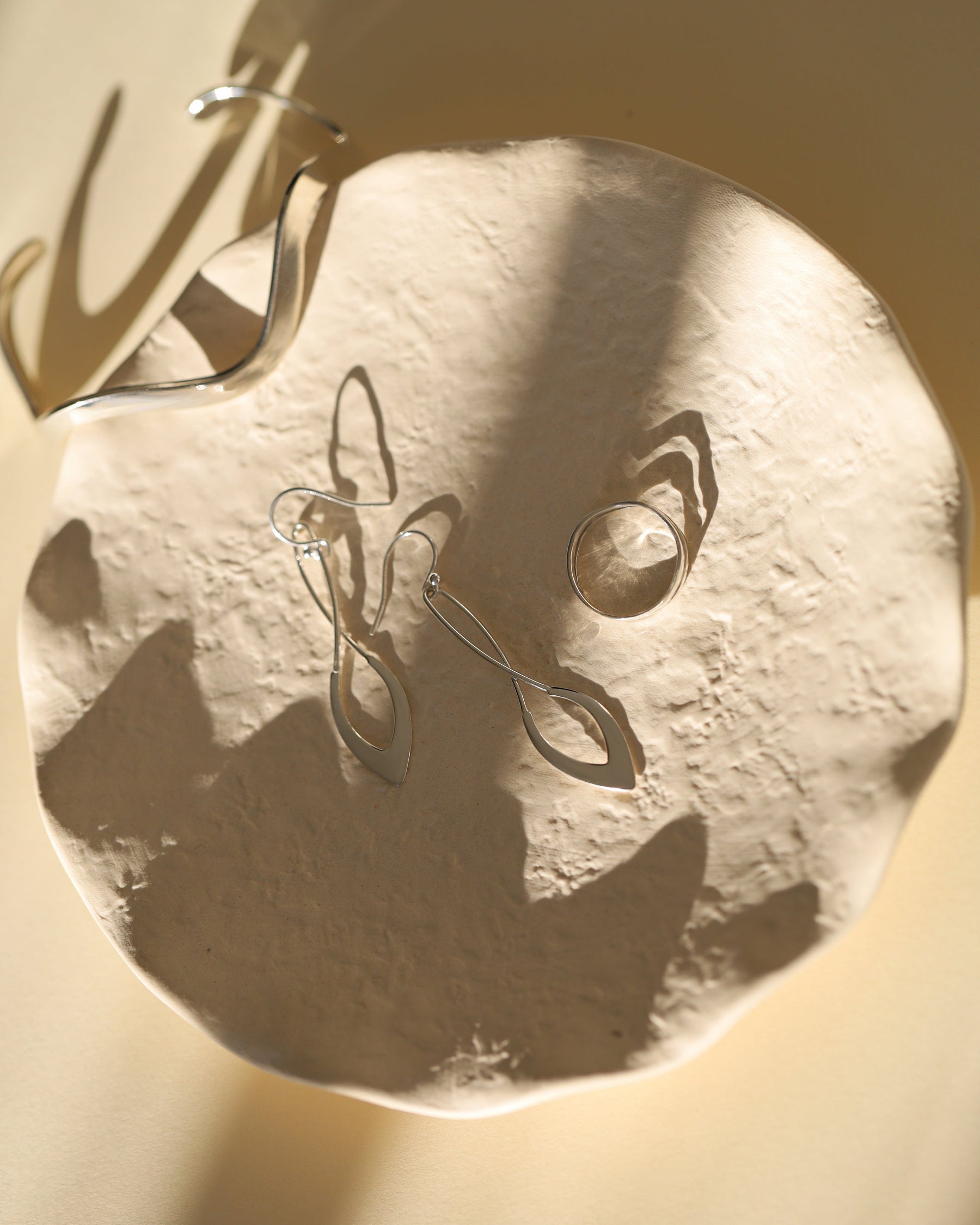 Sterling Silver Wishbone Drop Earrings