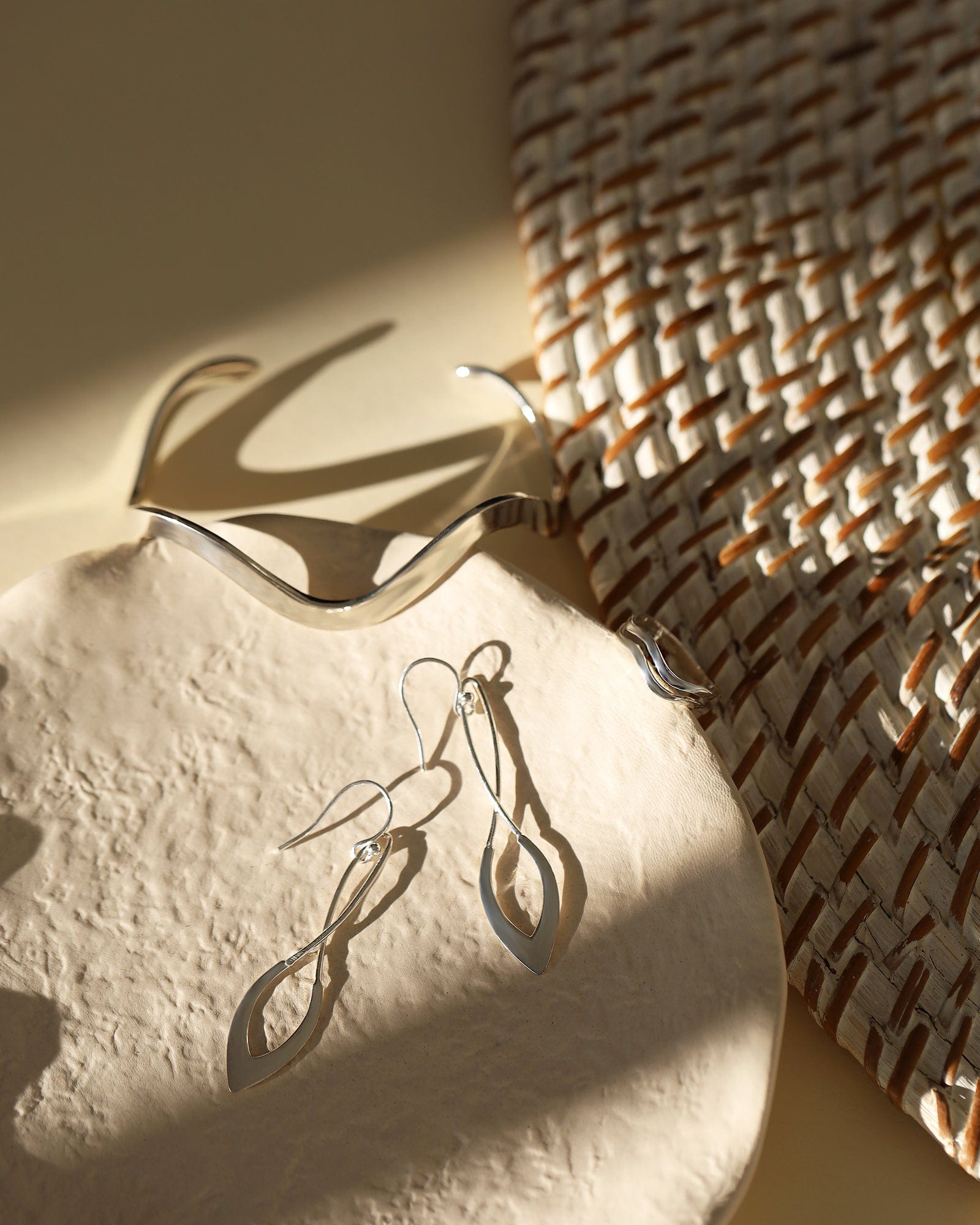 Sterling Silver Wishbone Drop Earrings