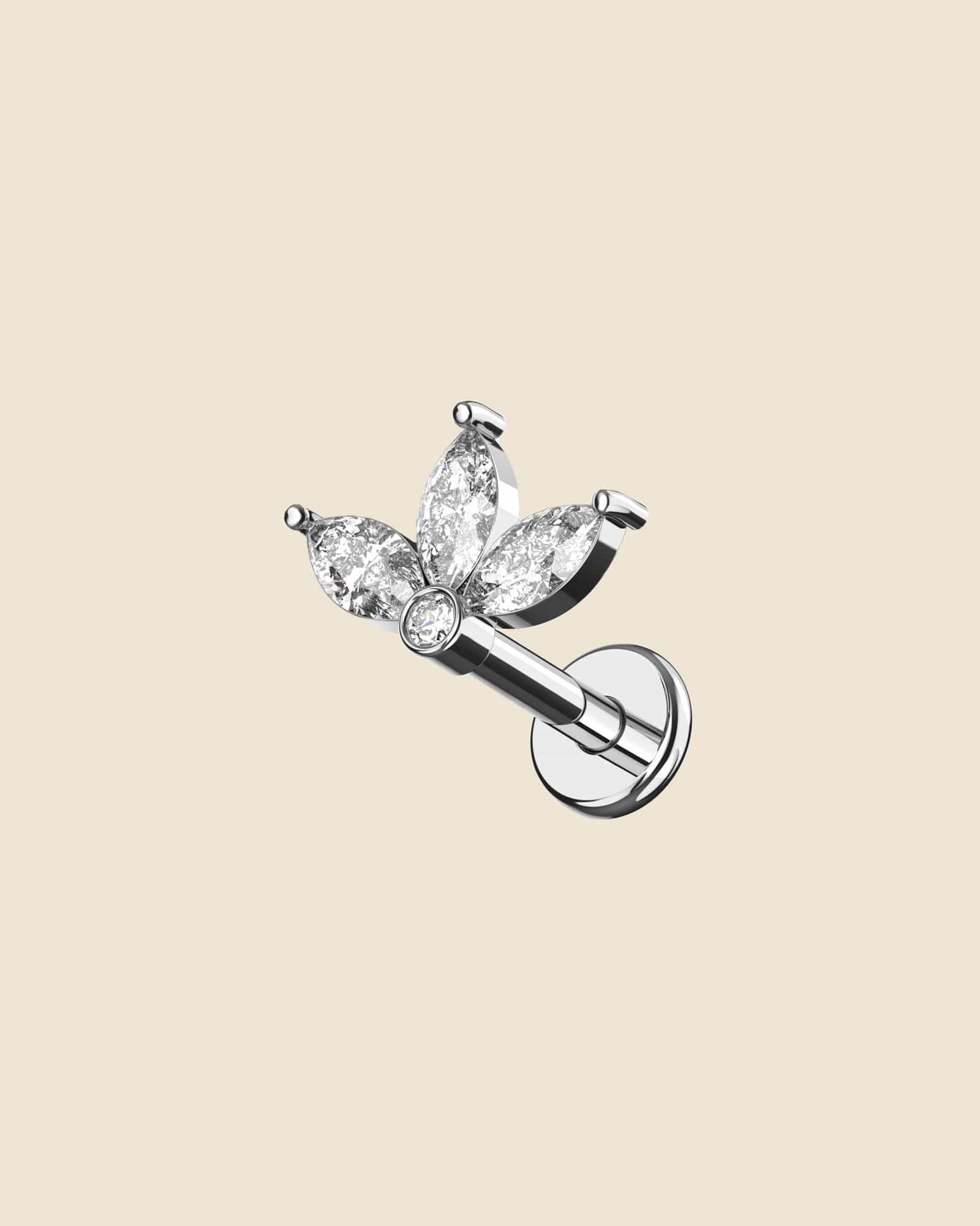 Surgical Steel Marquise Trio Labret
