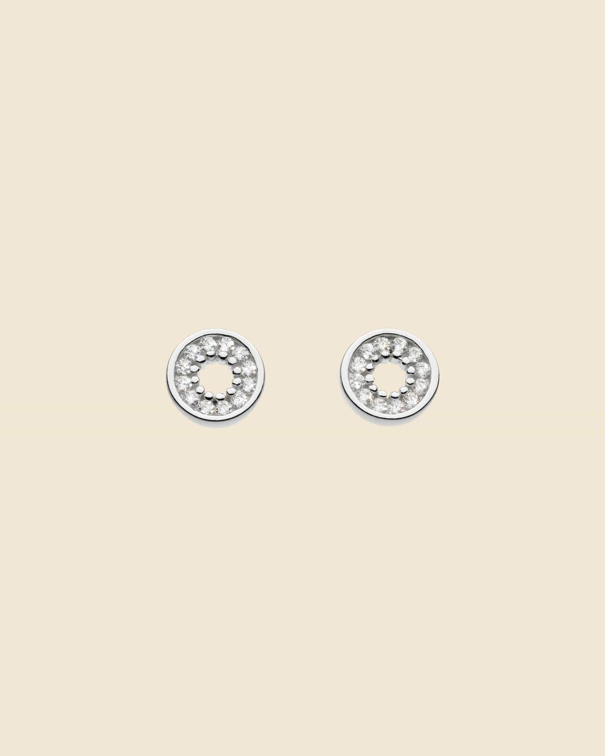 Sterling Silver and Cubic Zirconia Polo Studs