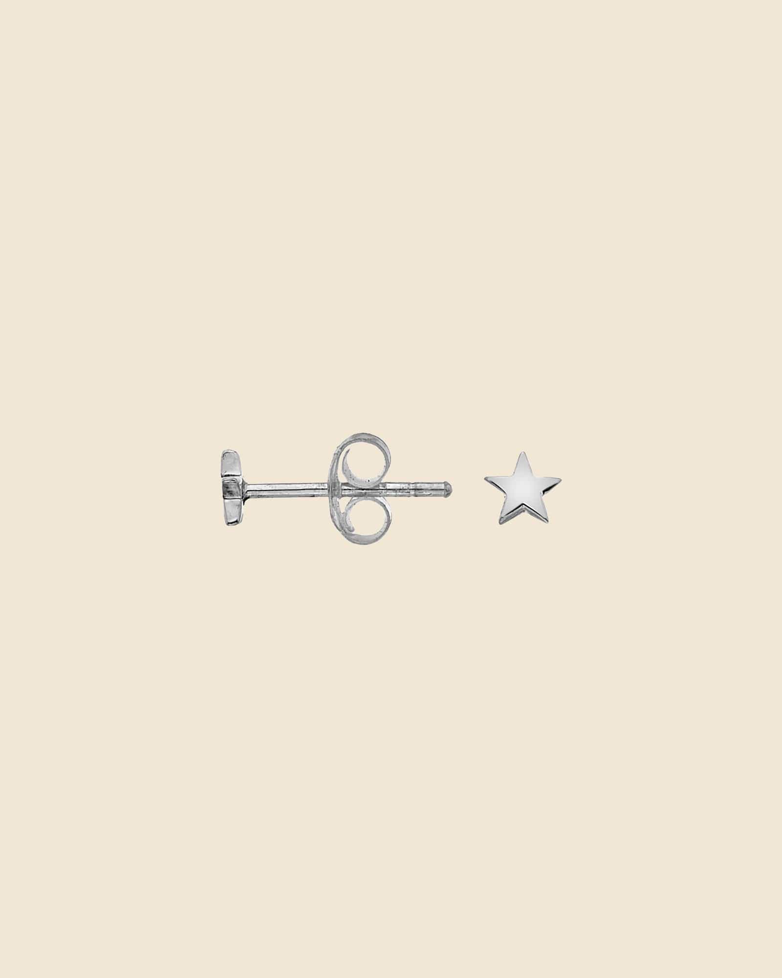 Sterling Silver Tiny Star Studs