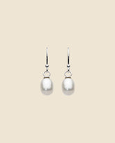 Sterling Silver and Freshwater Pearl Oval Drops