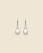 Sterling Silver and Freshwater Pearl Oval Drops