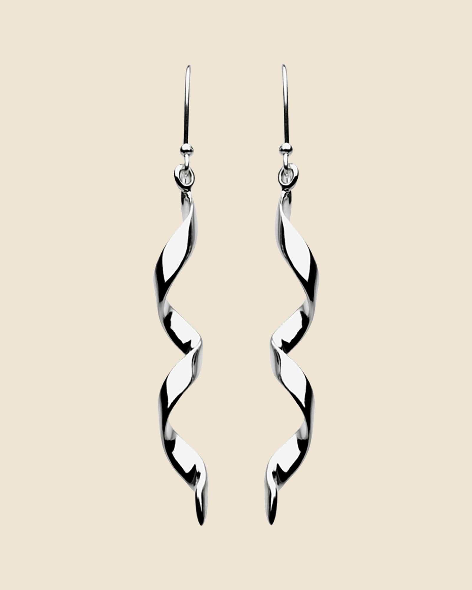 Sterling Silver Spiral Earrings