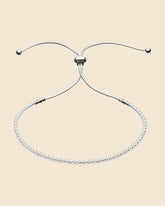 Sterling Silver and Cubic Zirconia Delicate Slider Bracelet