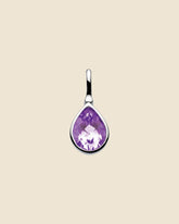 Sterling Silver and Amethyst Teardrop Pendant
