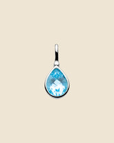 Sterling Silver and Blue Topaz Teardrop Pendant