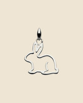 Sterling Silver Cut-Out Bunny Pendant