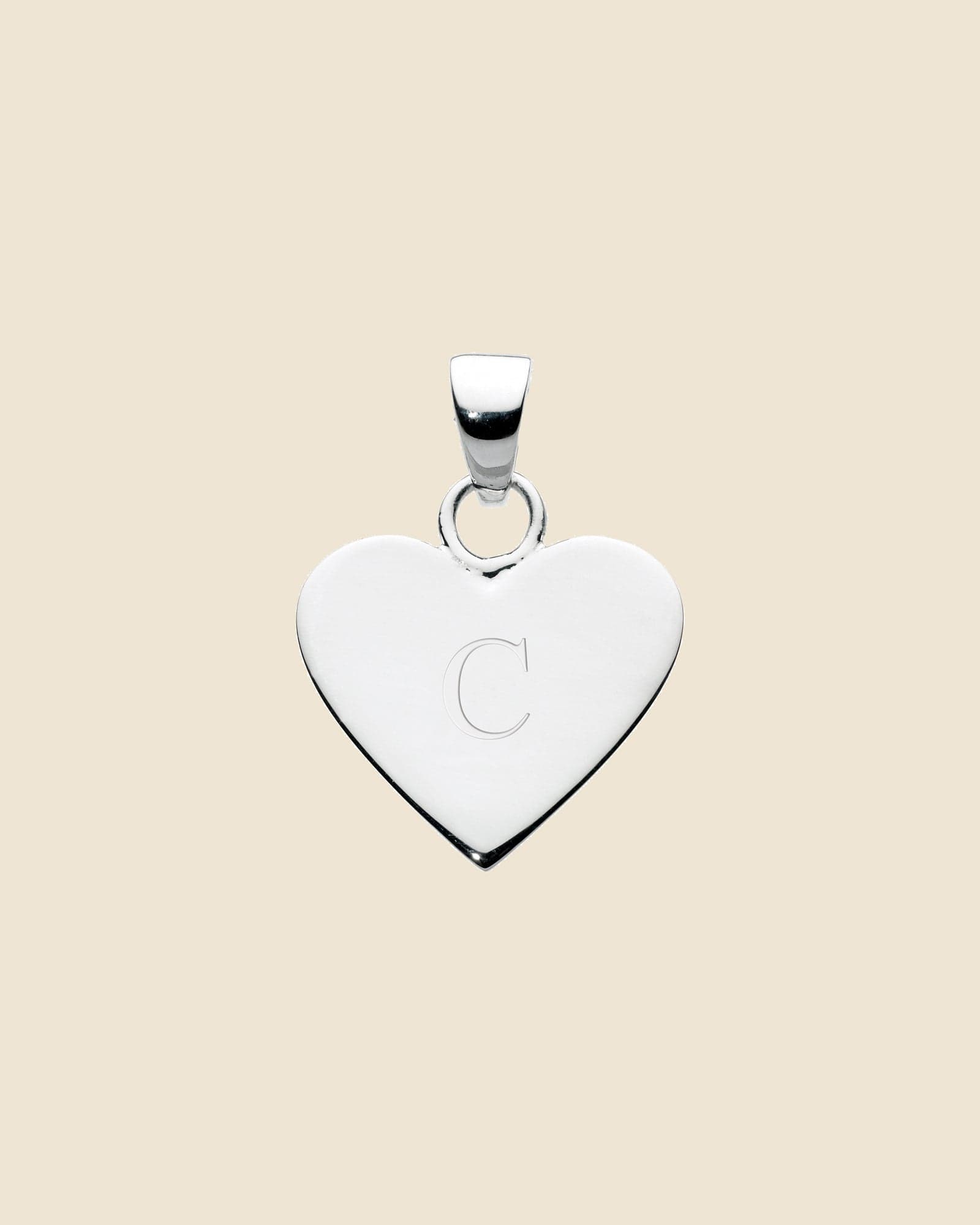 Sterling Silver Heart Letter Pendants (Choose your letter)