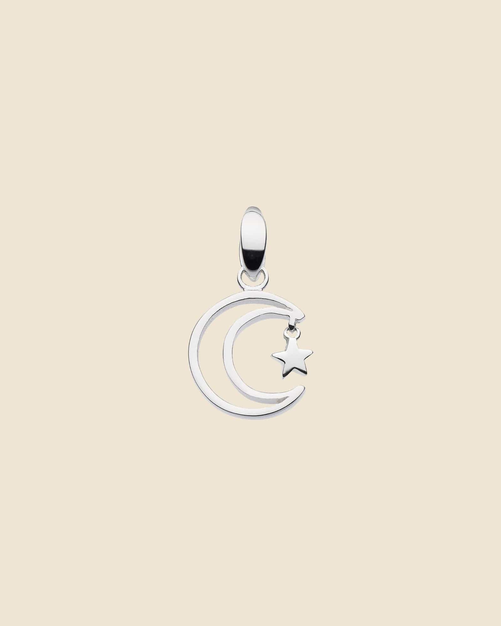 Sterling Silver Open Moon Pendant