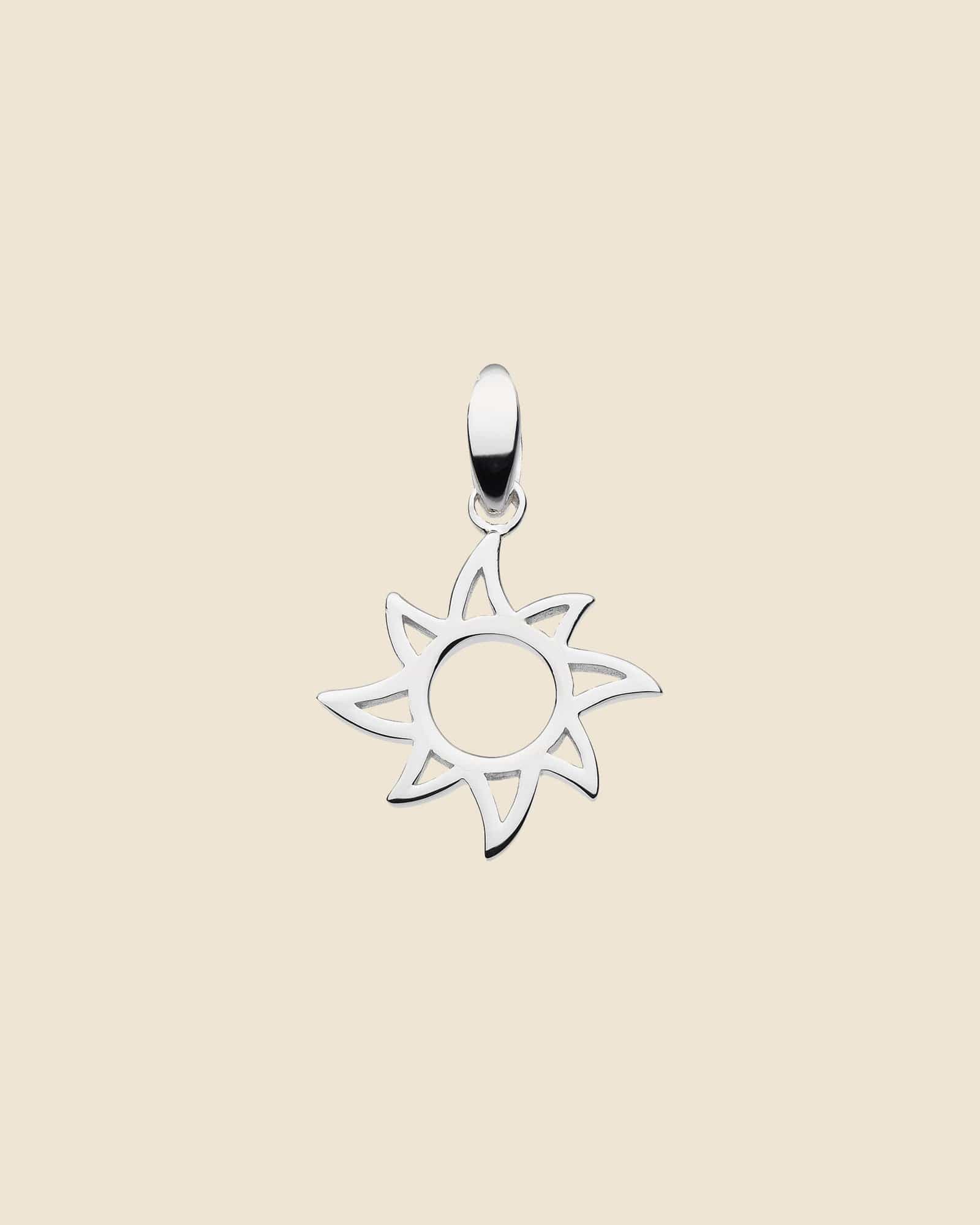 Sterling Silver Open Sun Pendant