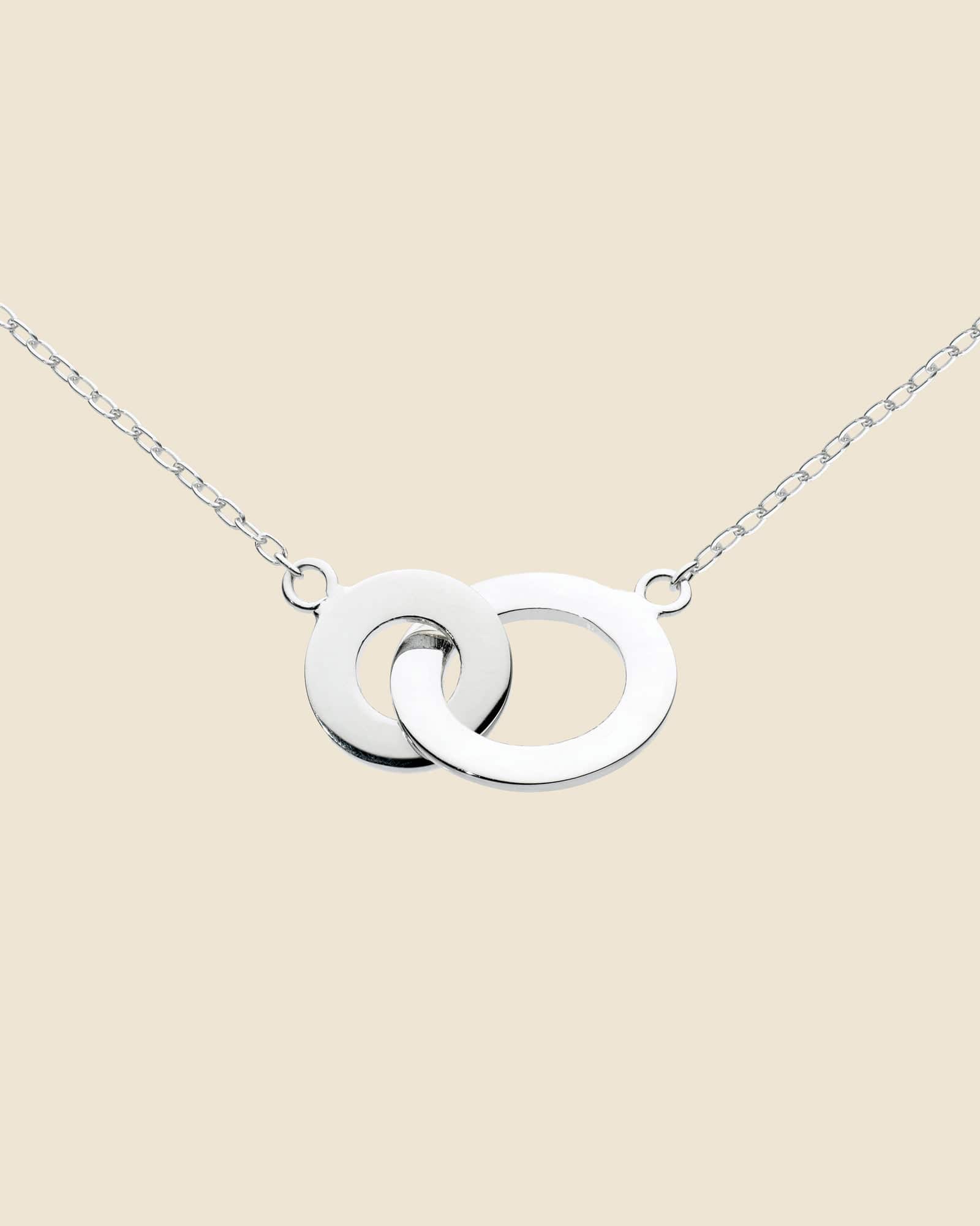Sterling Silver Interlinked Circle Necklace - Main Image