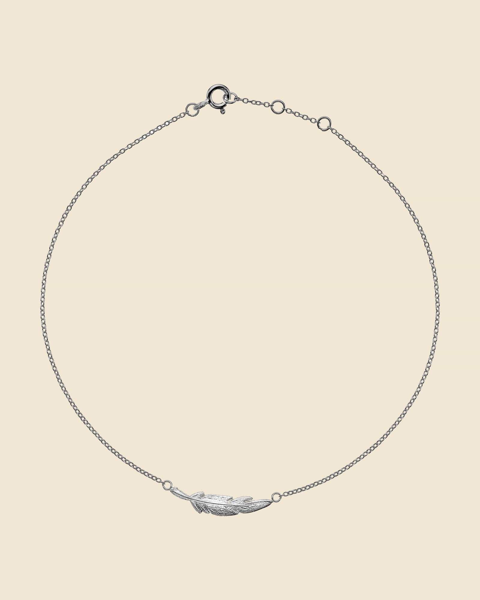 Sterling Silver Feather Anklet