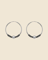 Sterling Silver 27mm Bali Hoops