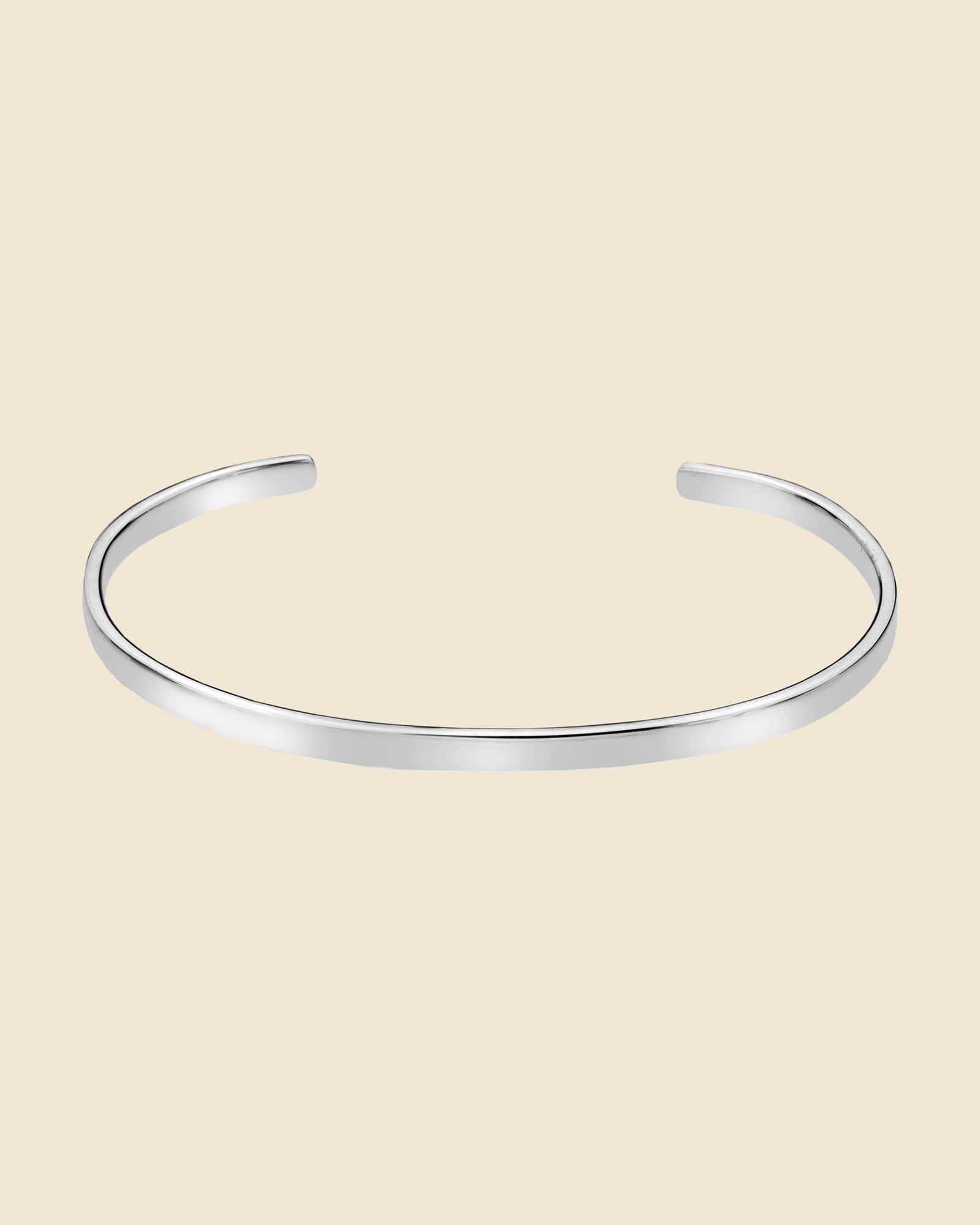 Sterling Silver Slim Torque Bangle