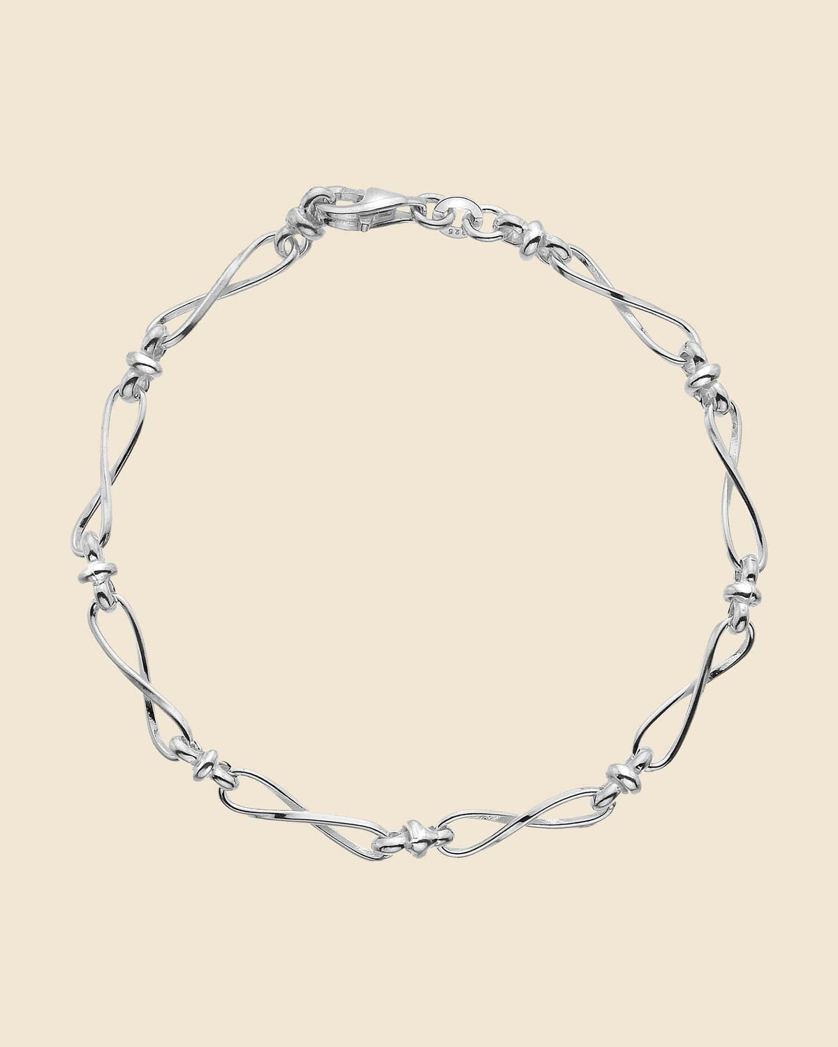 Sterling Silver Infinity Link Bracelet
