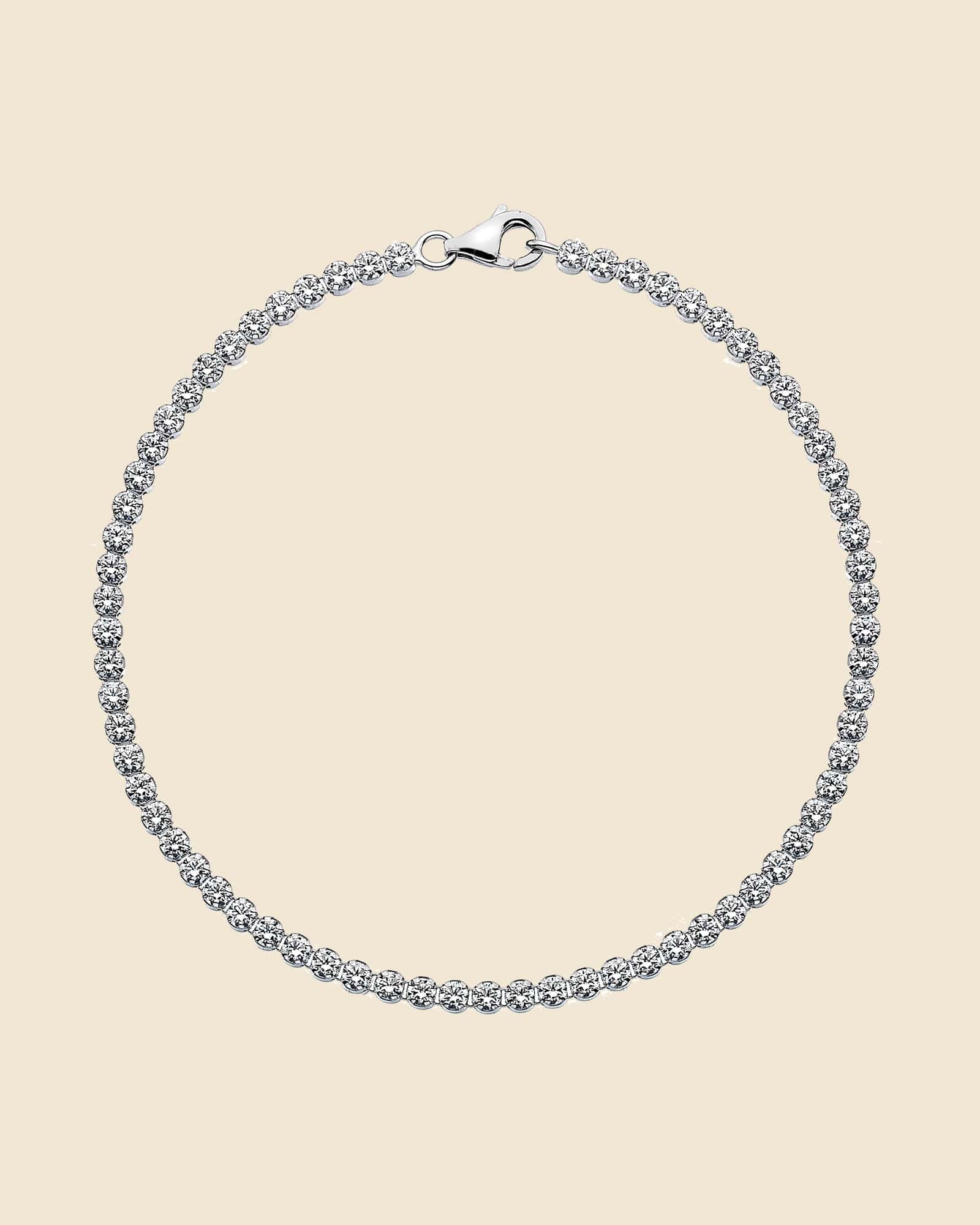 Sterling Silver and Cubic Zirconia Slim Tennis Bracelet