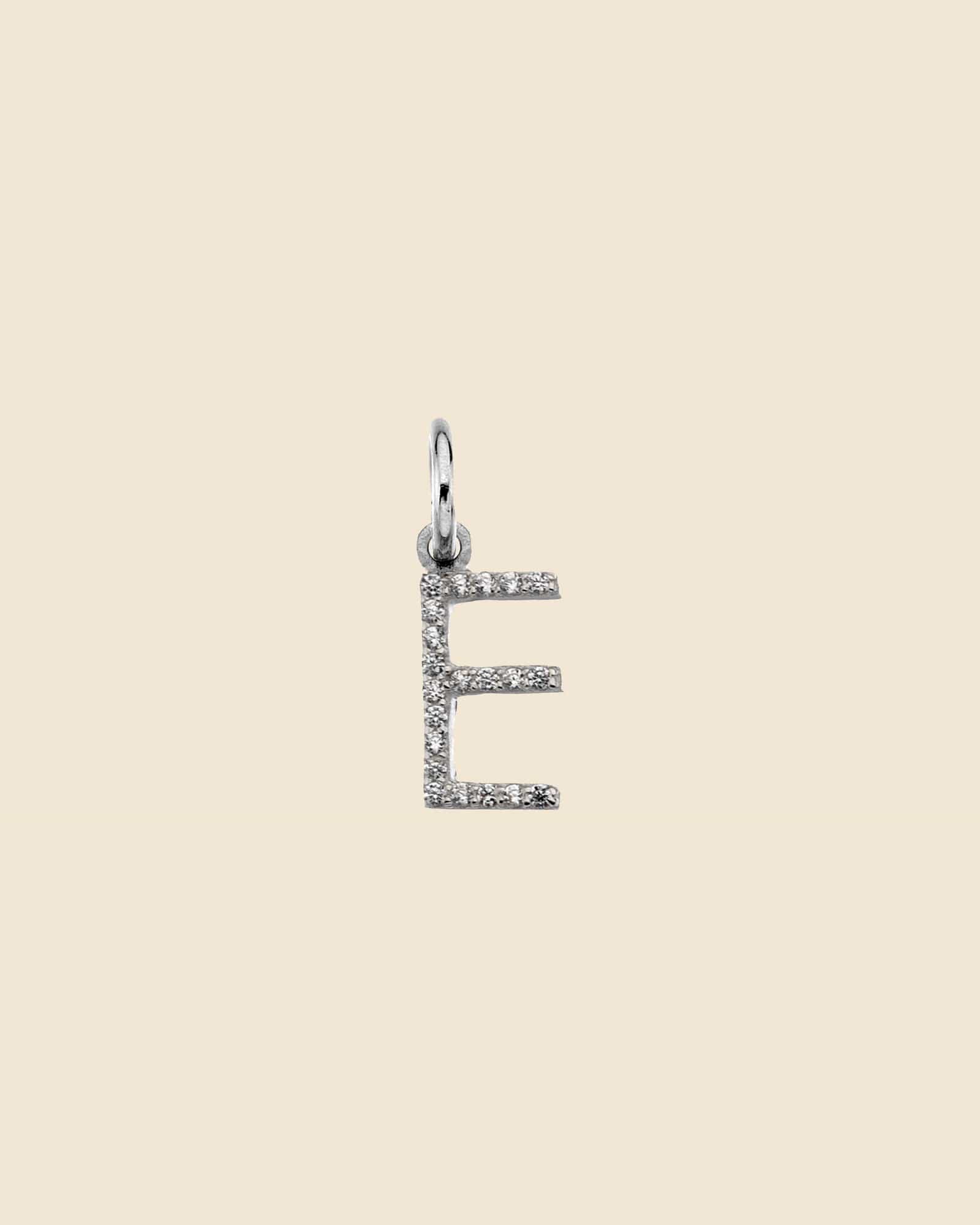 Sterling Silver and Cubic Zirconia Letter Pendants (Choose your letter)