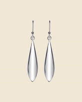 Sterling Silver Flat Backed Bomb Drop Earrings