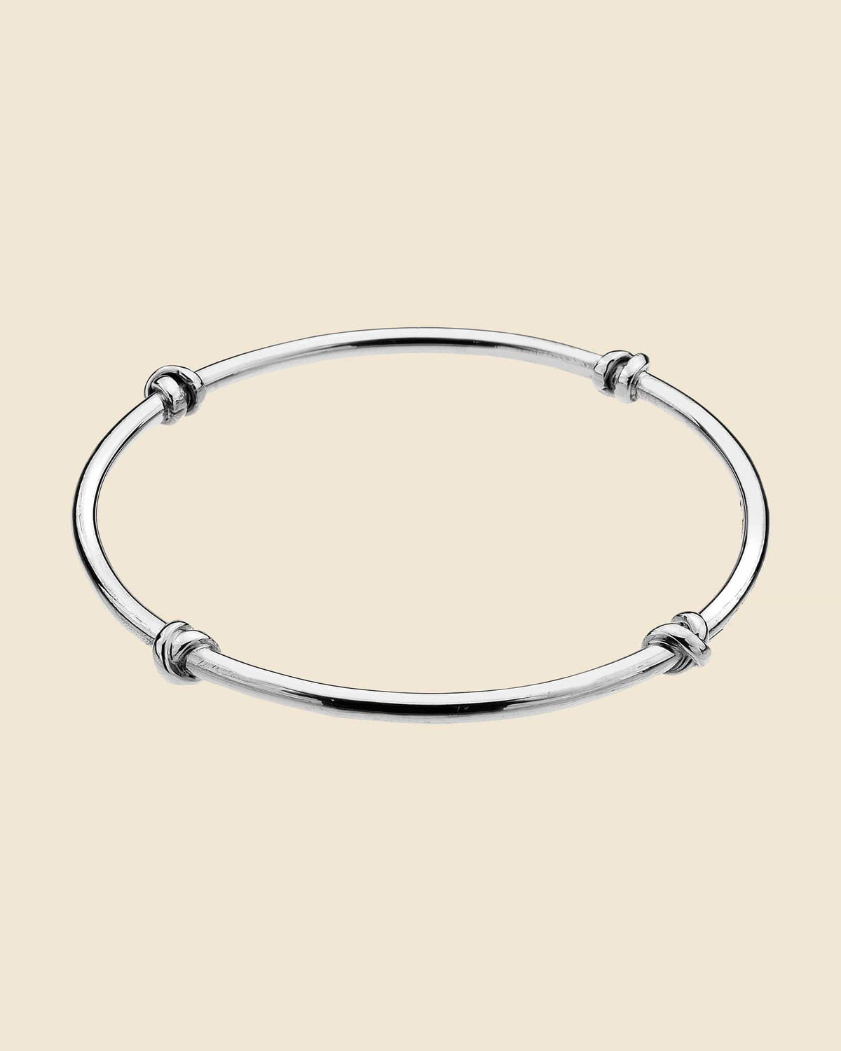Sterling Silver Solid Knot Bangle