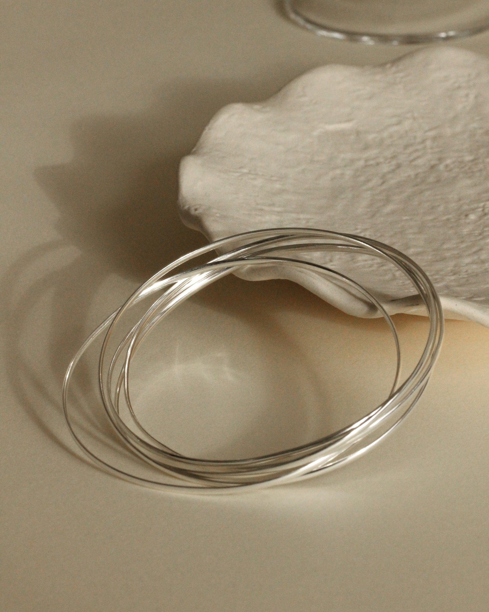 Sterling Silver 5 Court Russian Wedding Style Bangle