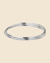 Sterling Silver 5 Court Russian Wedding Style Bangle