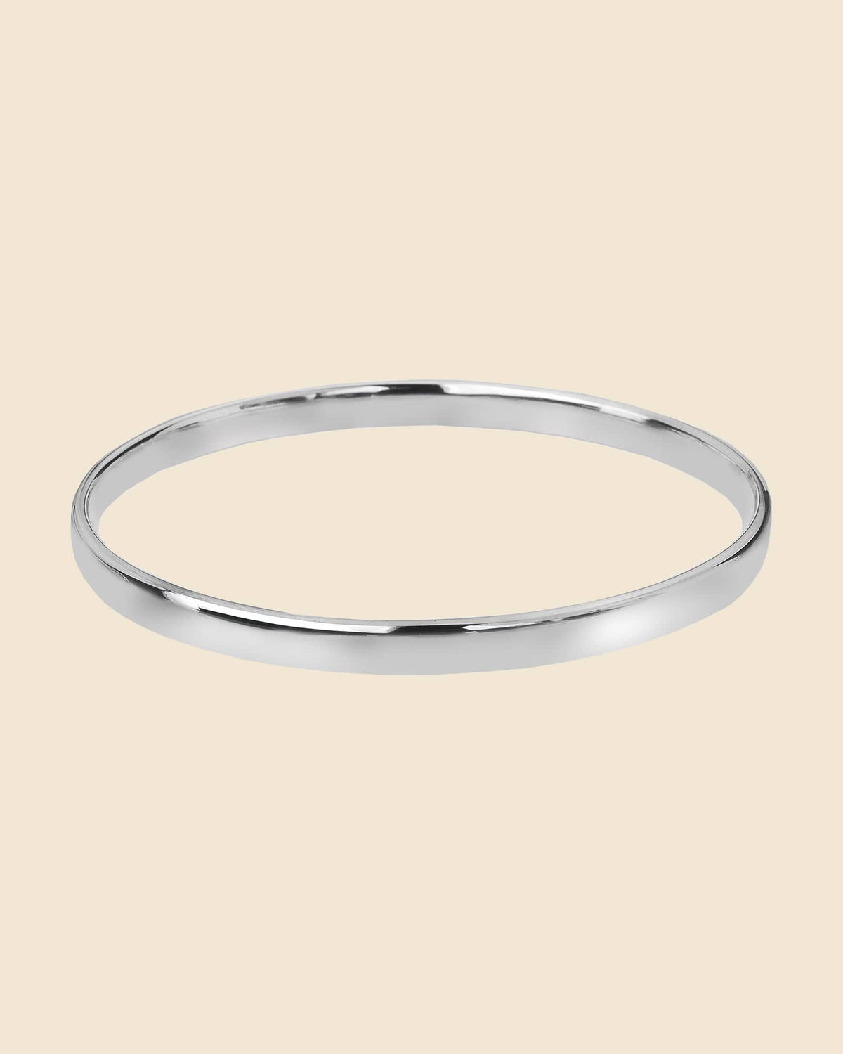 Sterling Silver 5mm Plain Court Bangle