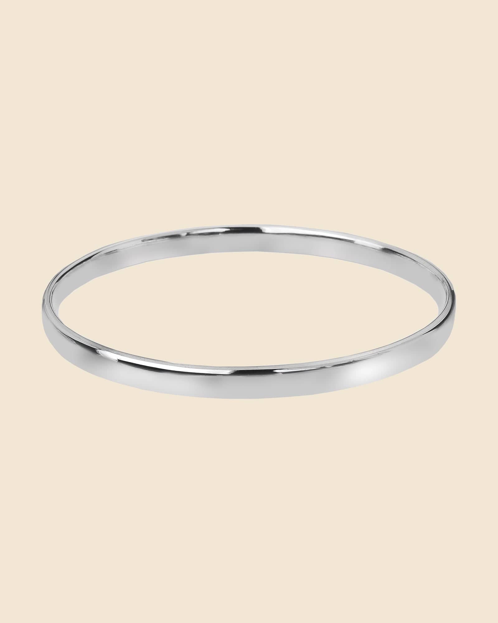 Sterling Silver 5mm Plain Court Bangle