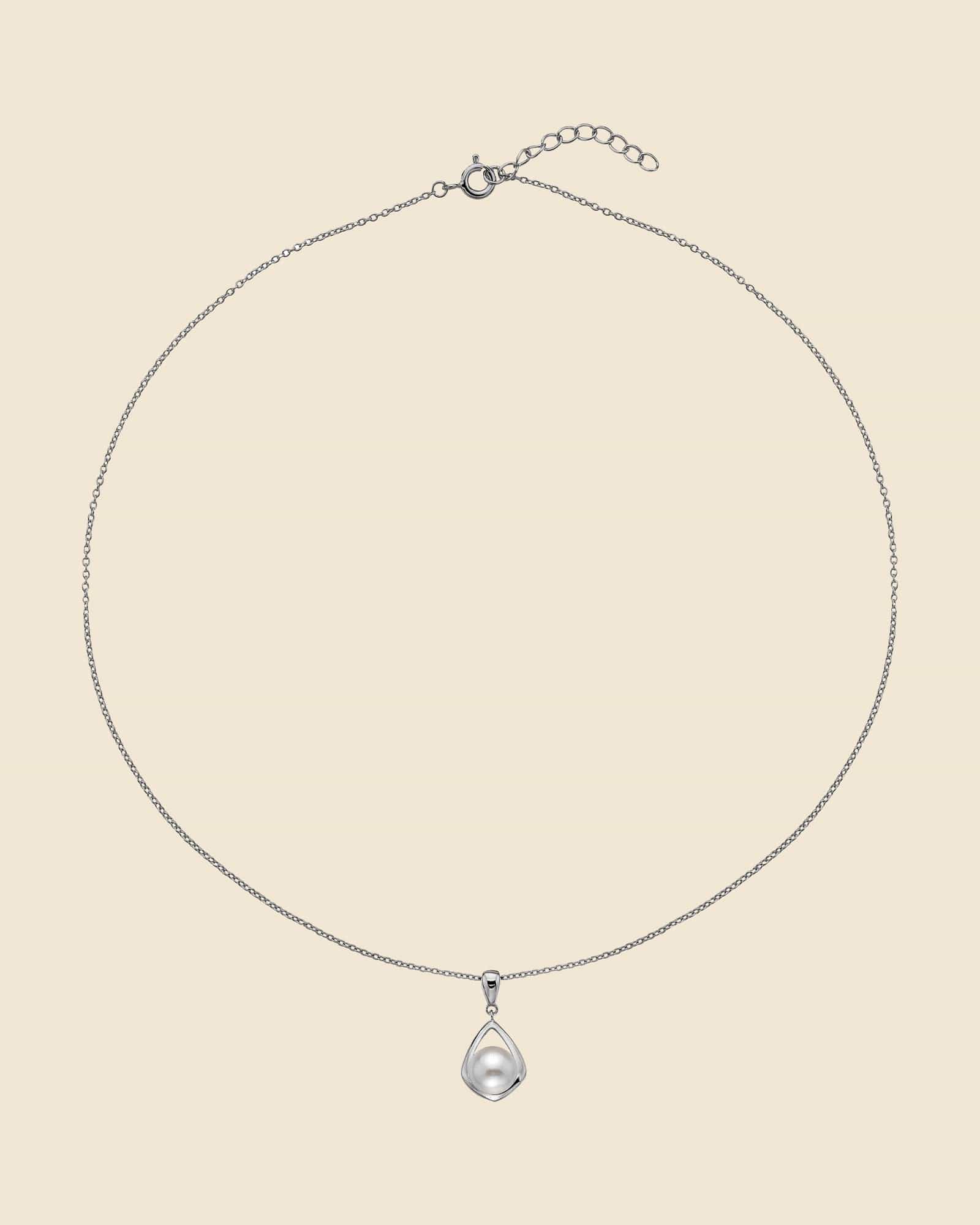 Sterling Silver and Pearl Grace Necklace