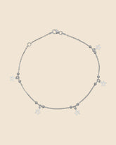 Sterling Silver Cutout Star Anklet
