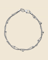 Sterling Silver Intertwined Stations Bracelet