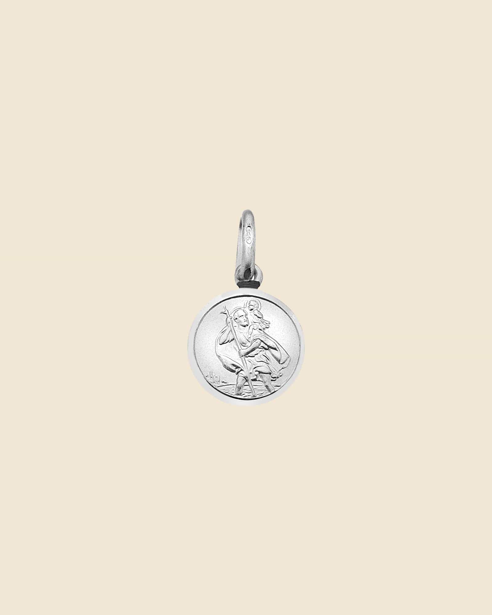 thumbnail image 2 of Solid 925 Sterling Silver 10mm St. Christopher Pendant – Made In Italy (No Chain) 2 of 5