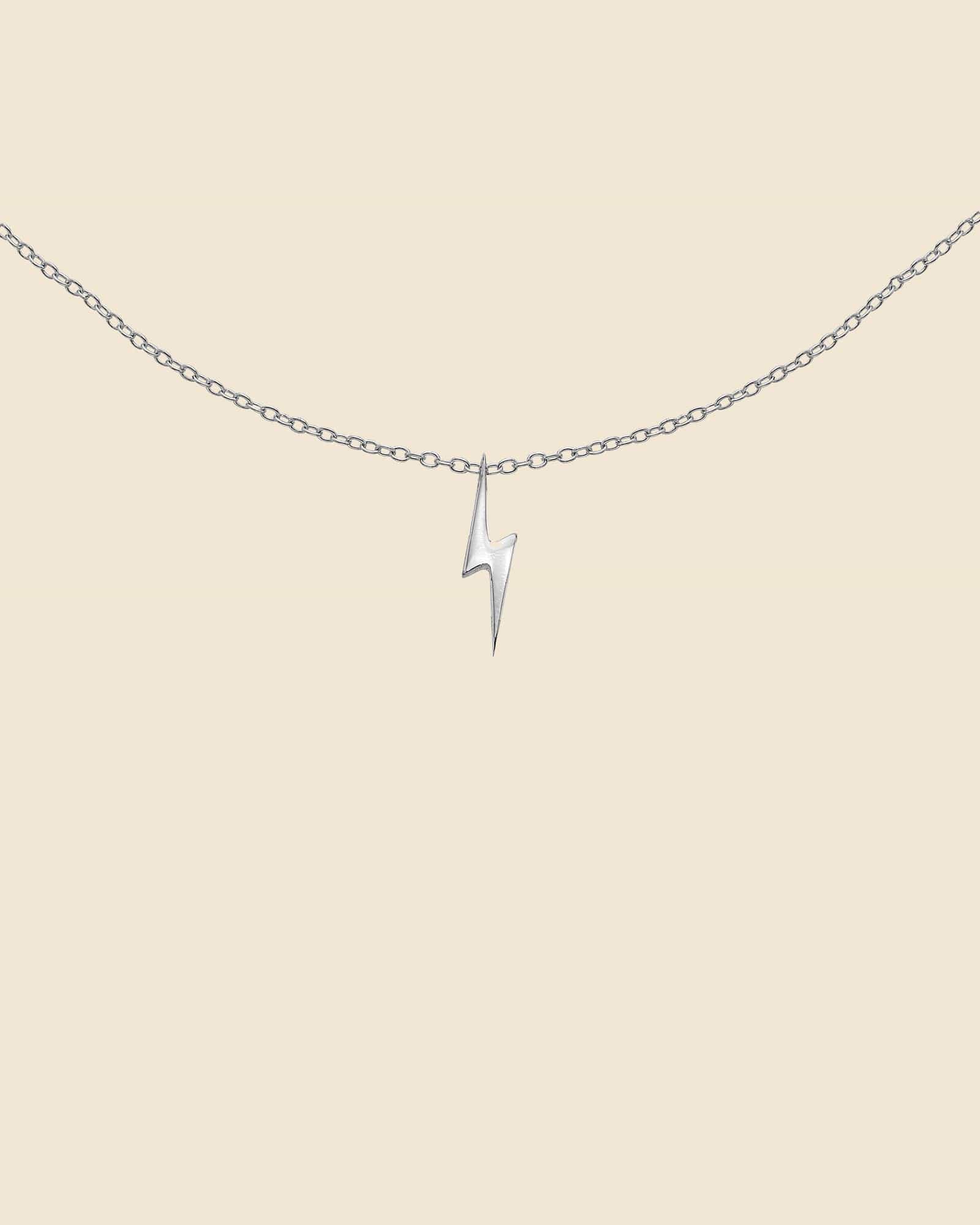 Sterling Silver Lightning Bolt Necklace