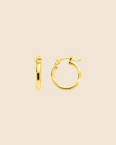 Gold Plated 2x12mm Flip Top Hoops
